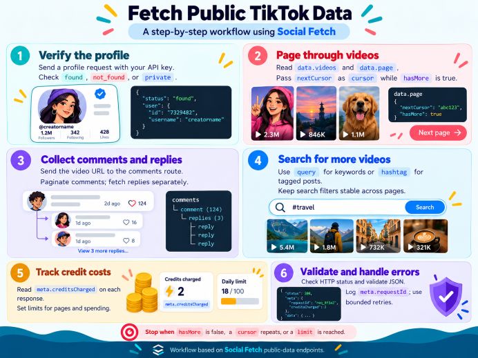 step by step guide fetch tiktok data